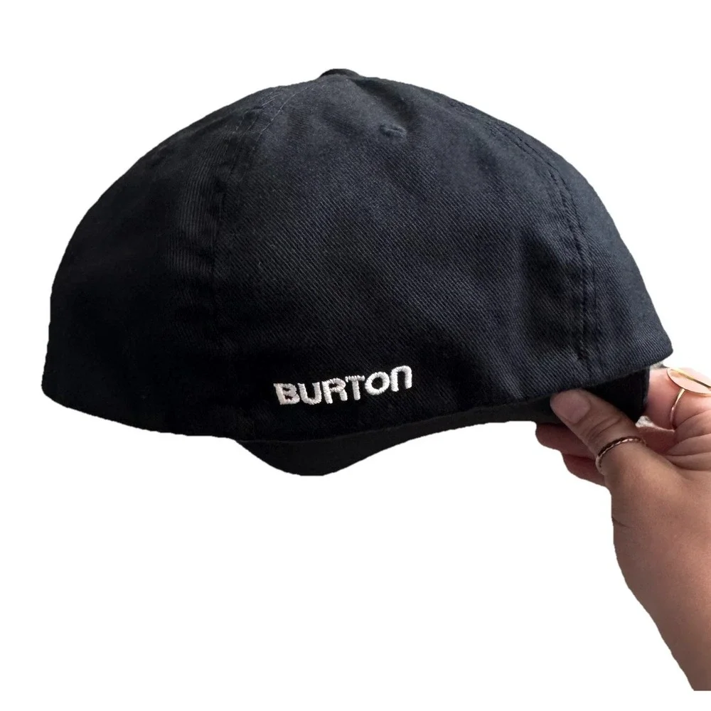 Burton Snowboard Slidestyle Flexfit Baseball Hat One Size True Black White Logo - Picture 5 of 6